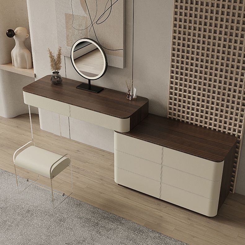 Casseggiatore da tavolo da vanità per trucco in legno contemporaneo con deposito 8 cassetti per camera da letto