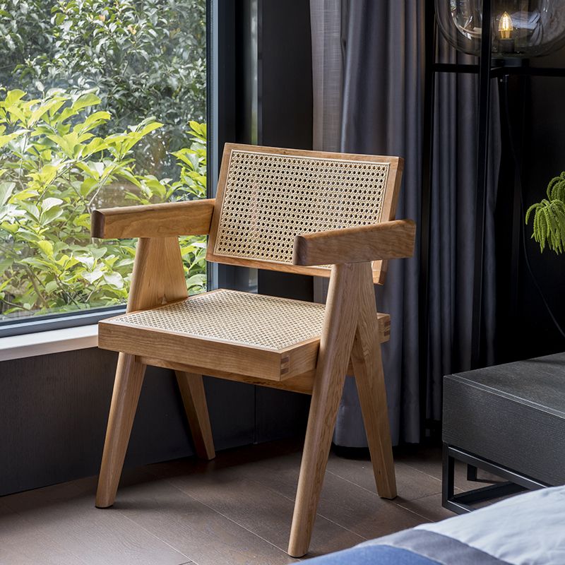 Solid Wood Open Back Contemporary Dining Accent Chair for Home Clearhalo 'Dining Chairs' 'Dining Tables & Seating' 'dining_chair' 'furn' 'furn_dining_chair' 'Furniture' 'Kitchen & Dining Furniture' 1200x1200_e98e2269-230d-4fc1-95f8-f6779b328a65