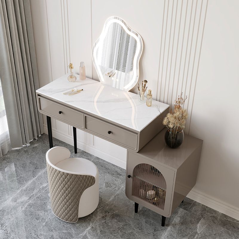 2 opbergladen make -up ijdelheid bureau tafel vast hout ijdelheid