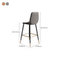 Contemporary  Low Back Counter-height Stool with Upholstered for Living Room