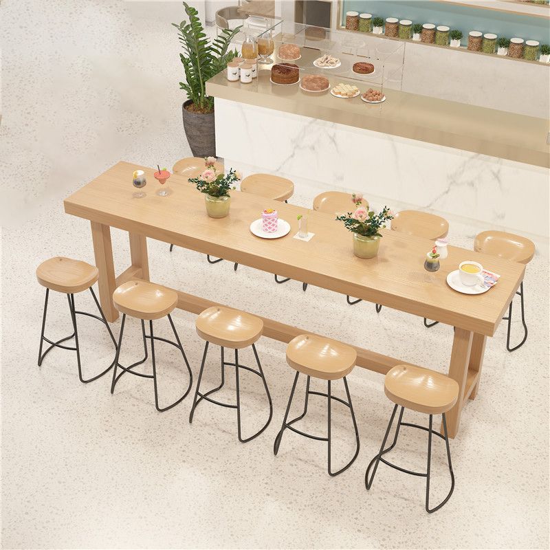 Natural Solid Wood Pub/Bar Table Modern Rectangle Footrest Counter-height Pub Table Clearhalo 'Bar Furniture' 'Bar Tables' 'bar_tables' 'furn' 'furn_bar_tables' 'Furniture' 'furniture_bar_tables' 'Kitchen & Dining Furniture' 'kitchen&dining_furn' 'kitchen' 1200x1200_e98f67aa-5c0e-4f3a-9863-ebc71951269d