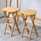 Contemporary Simple Counter Stools 24.5-inch Indoor Wood Fold Bar Stool