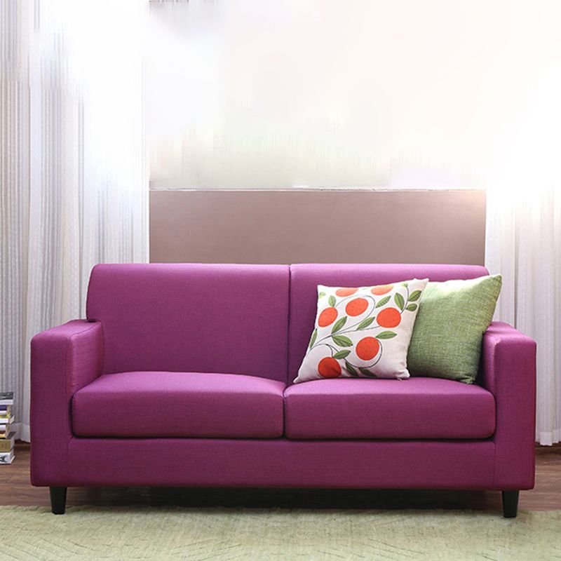 32.67 "wリネンスクエアアームソファ2つの枕と現代標準ソファ