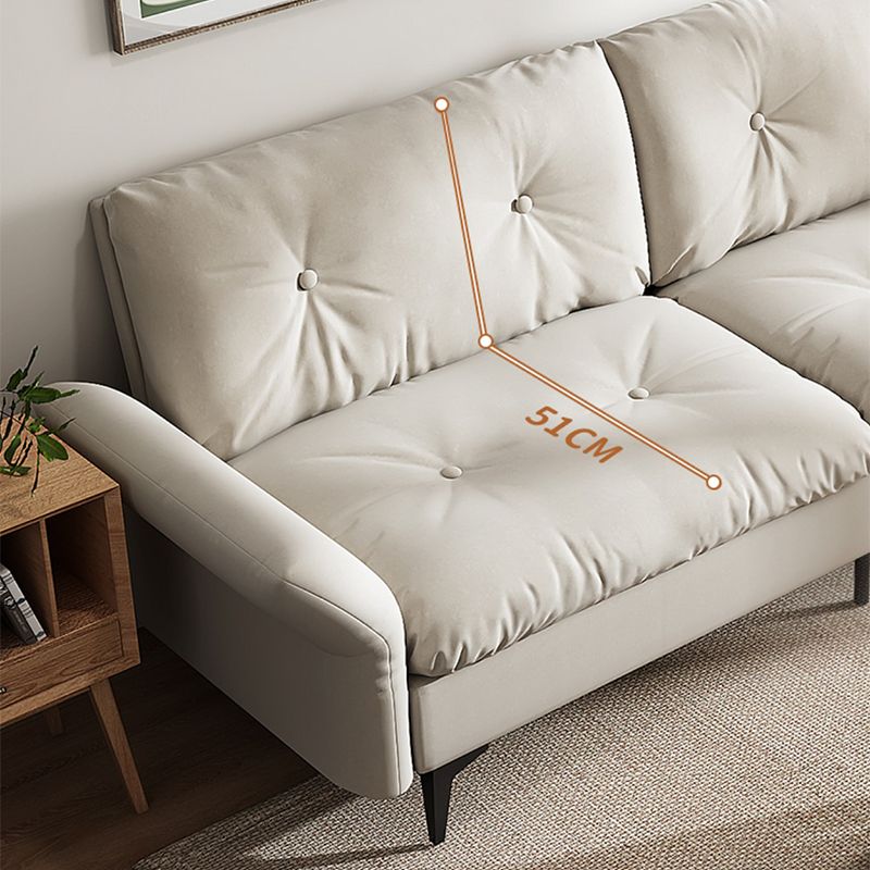 グラムタフトスプリットバックフレアアームリビングルーム2シーター静止ソファー