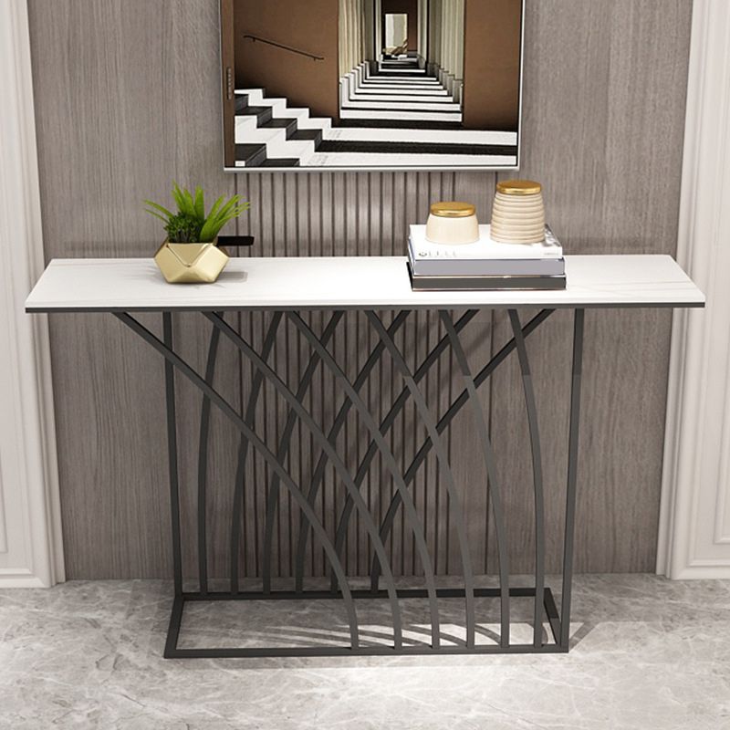 Consola de la consola de 11.8 pulgadas de ancho Slate Glam Rectangle Hall Consola