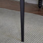 Table à manger en pierre moderne médiévale, 4 pieds noirs, pour salle à manger
