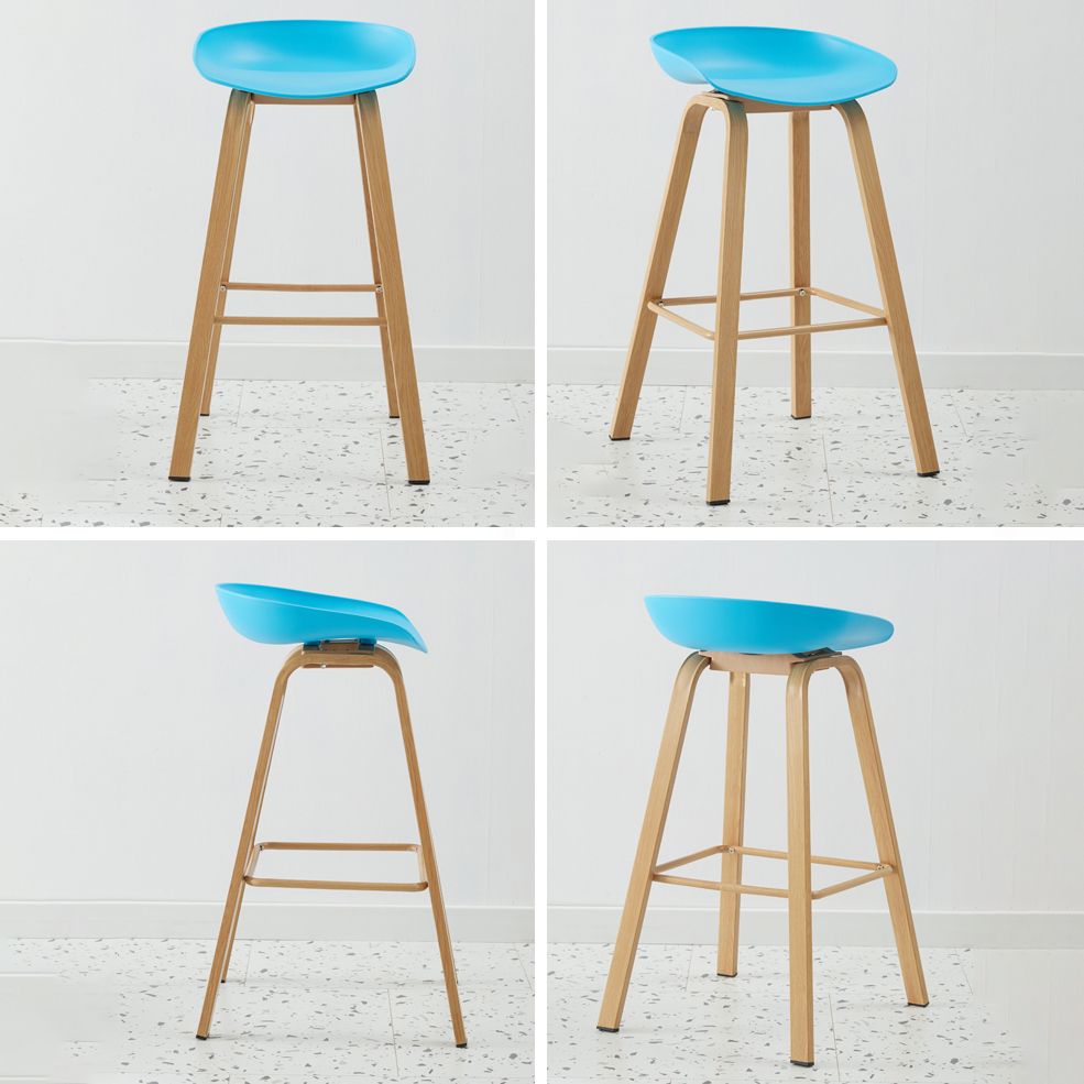 Metal Contemporary Dining Kitchen Room Armless Stool Low Back Bar Stool Clearhalo 'Bar Furniture' 'Bar Stools' 'bar_stools' 'furn' 'furn_bar_stools' 'Furniture' 'furniture_bar_stools' 'Kitchen & Dining Furniture' 1200x1200_e9972889-ce9b-4ac2-8c16-b002aaa38e1e