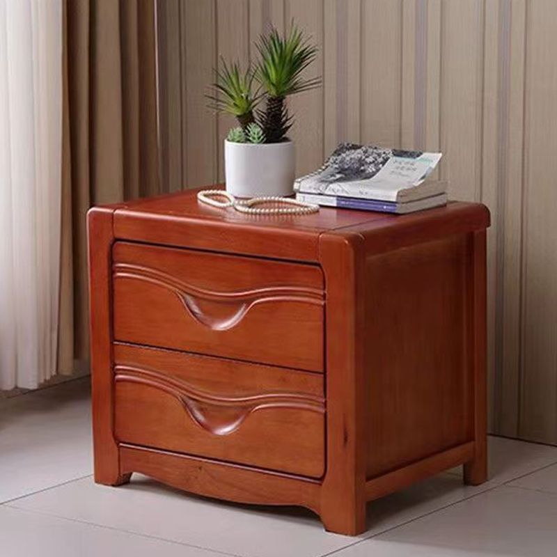 Solid Wood Nightstand Modern 2-drawer Bedside Cabinet for Living Room Clearhalo 'Bedroom Furniture' 'furn' 'furn_night_stand' 'Furniture' 'night_stand' 'Nightstands' 1200x1200_e9972f3b-fa75-41ea-a771-7f2898b4b964