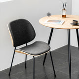 Minimalist Style Linen Fabric Dining Chair Open Back Dining Side Chair for Kitchen Clearhalo ' kitchen&dining_furn' 'Dining Chairs' 'Dining Tables & Seating' 'dining_chair' 'furn' 'furn_dining_chair' 'Furniture' 'furniture_dining_chair' 'Kitchen & Dining Furniture' 'kitchen' 1200x1200_e99aa512-9e22-4d80-a769-50a15499a7a1