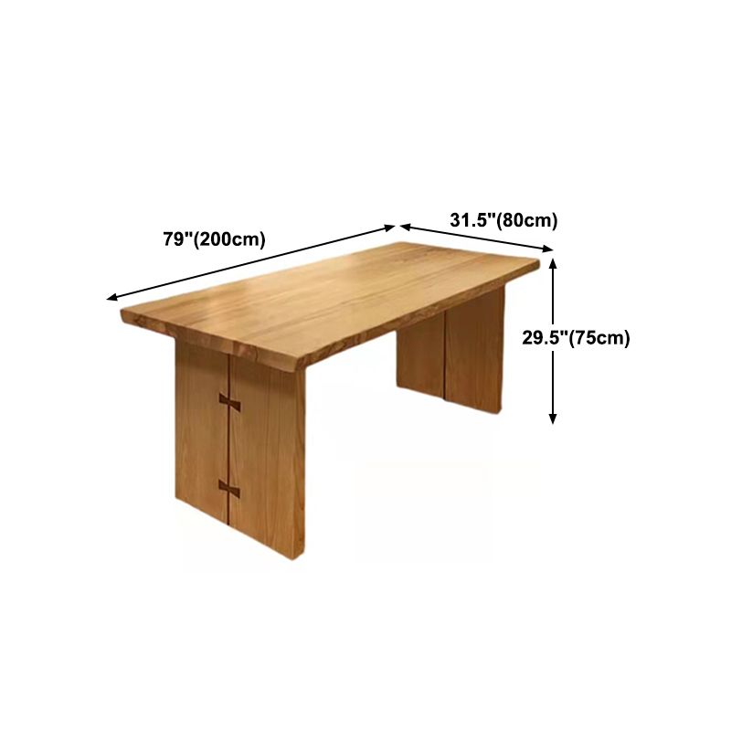 Modern Ash Wood Table for Restaurant Rectangle Kitchen Table with Double Pedestal Clearhalo 'Dining Tables & Seating' 'Dining Tables' 'dining_table' 'furn' 'furn_dining_table' 'Furniture' 'furniture_dining_table' 'Kitchen & Dining Furniture' 'kitchen' 'kitchen_dining_table' 1200x1200_e99b3e1e-9ecc-4f88-9b02-a8ca9da40dd4