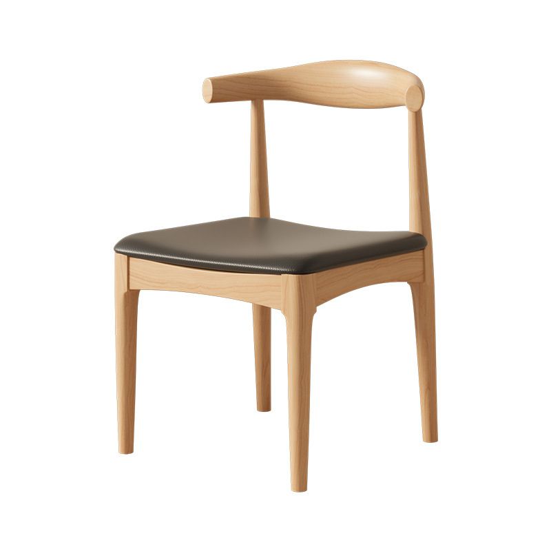 Contemporary Upholstered Armless Chair Home Solid Wood Dining Chair
