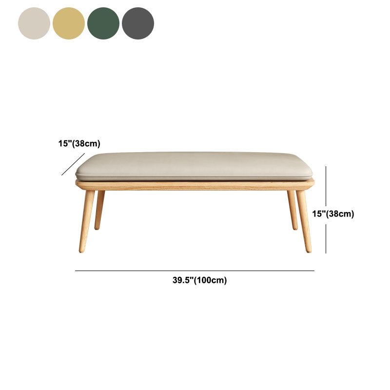 Modern Bench, Upholstery Included Dining Bench with Woog Legs Clearhalo 'Benches' 'Chairs & Seating' 'furn' 'furn_benches' 'Furniture' 'Living Room Furniture' 1200x1200_e99eb884-1b0f-4d35-9163-bbe67306a2a2