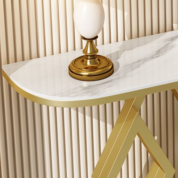 Tabella della console di pietra Metallino Tabella accento per resistenza graffiata, 31,49 "di alto livello