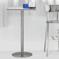 Industrial Style Stainless Steel Bar Table 42-inch Height Table for Coffee Shop Clearhalo 'Bar Furniture' 'Bar Tables' 'bar_tables' 'furn' 'furn_bar_tables' 'Furniture' 'furniture_bar_tables' 'Kitchen & Dining Furniture' 1200x1200_e9a08c4d-151f-4007-ac35-d3779d1d7450