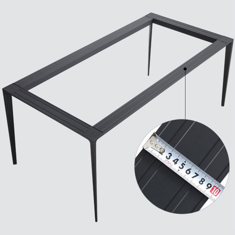 Industrial Sintered Stone Table 4 Legs Aviation Aluminum Base Rectangle Table for Home Clearhalo ' dining_table' 'Dining Tables & Seating' 'Dining Tables' 'furn' 'furn_dining_table' 'Furniture' 'furniture_dining_table' 'Kitchen & Dining Furniture' 'kitchen&dining_furn' 'kitchen' 'kitchen_dining_table' 1200x1200_e9a248ea-1cd9-4980-bd6d-e2ae6abec32a