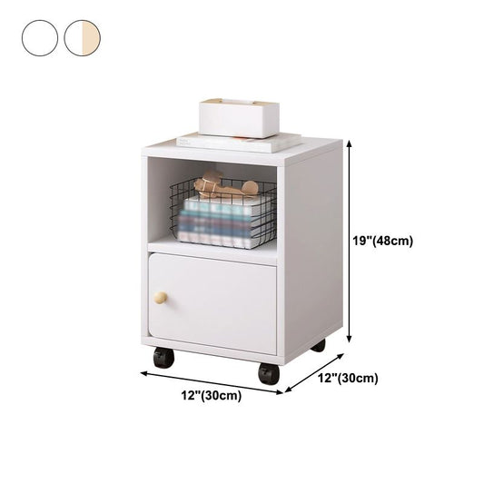 Scandinavian Bookcase Manufactured Wood Standard Bookshelf with Caster Wheels Clearhalo 'Bookcases' 'furn' 'furn_bookcases' 'Furniture' 'furniture_bookcases' 'Office Furniture' 1200x1200_e9a2cdb5-6fb0-4d2b-96ce-2eebba5b20de