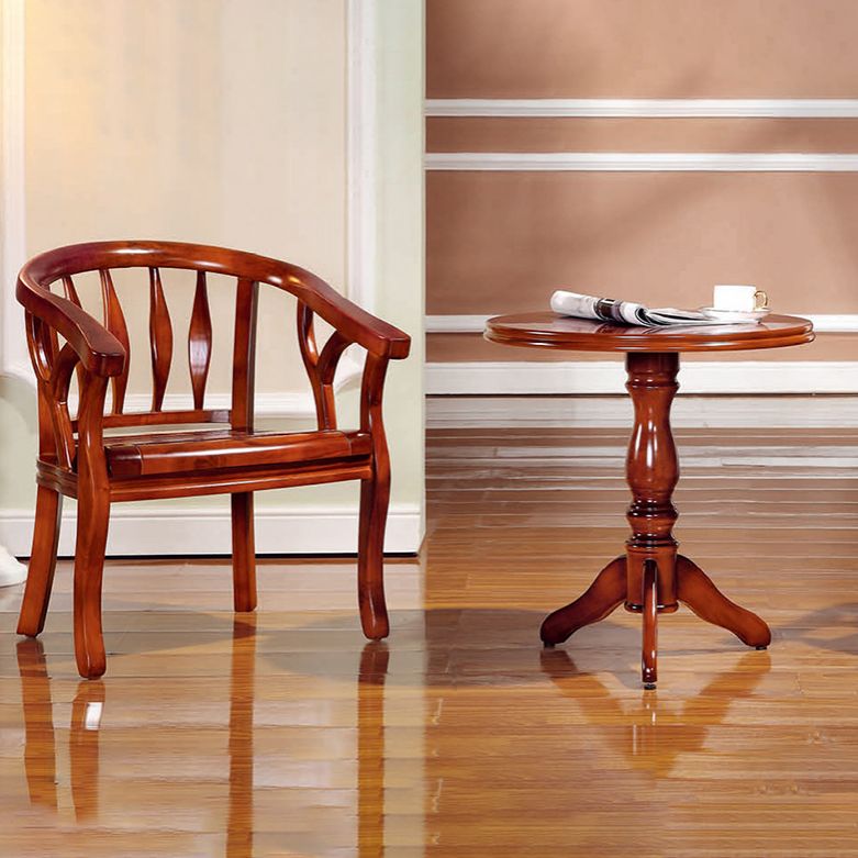 Sedia da pranzo tradizionale sedia a braccio da pranzo in legno massiccio per hotel