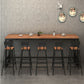 Pine Wood Bar Dining Table Industrial Rectangle Bar Table with Trestle Pedestal for Cafe Clearhalo 'Bar Furniture' 'Bar Tables' 'bar_tables' 'furn' 'furn_bar_tables' 'Furniture' 'furniture_bar_tables' 'Kitchen & Dining Furniture' 1200x1200_e9a3cc00-bc4a-483e-b4ea-7cb5d616a291
