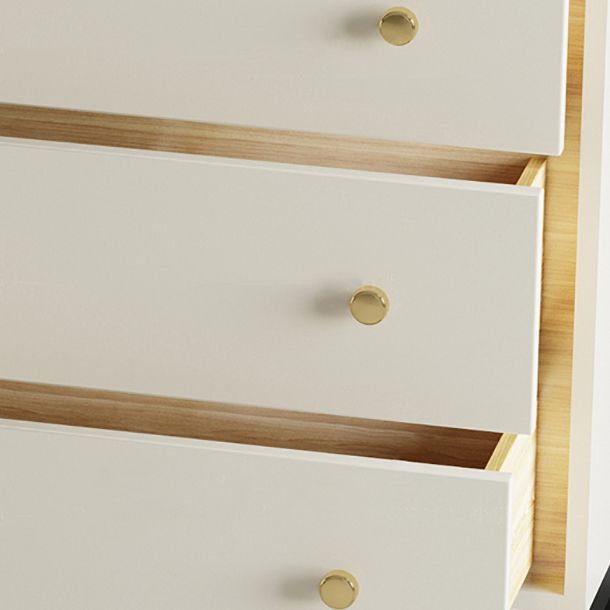 Scheda da pranzo in legno bianco in stile semplice in stile per soggiorno