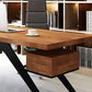 Industrial Natural Rectangular Executive Desk Home Office Desk with Metal Legs Clearhalo 'furn' 'furn_office_desk' 'Furniture' 'Office Desks' 'Office Furniture' 'office_desk' 1200x1200_e9a64b06-8cf9-4e10-b213-50df447fedb7