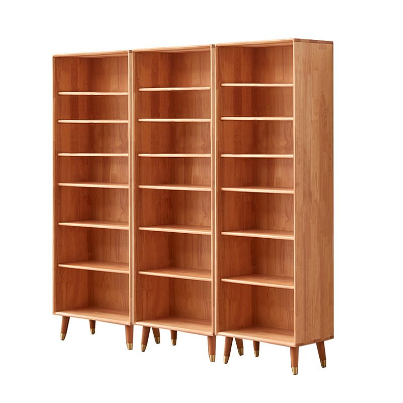 Wooden Standard Bookcase Scandinavian Closed Back Bookshelf with Shelves Clearhalo 'Bookcases' 'furn' 'furn_bookcases' 'Furniture' 'Office Furniture' 1200x1200_e9a8d4d9-5333-4f89-b53a-71e50c71927e