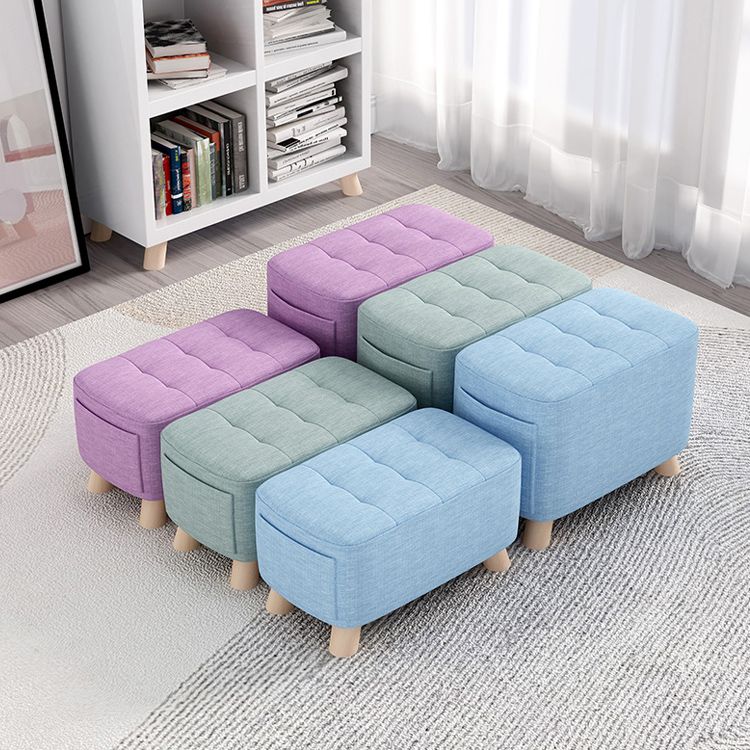 Modern Cotton Storage Pouf Plain Rectangle Tufted Chair Ottoman Clearhalo 'furn' 'furn_ottomans_poufs' 'Furniture' 'Living Room Furniture' 'Ottomans & Poufs' 'ottomans_poufs' 1200x1200_e9aaf5c6-057d-47c0-acb1-9feff2145280
