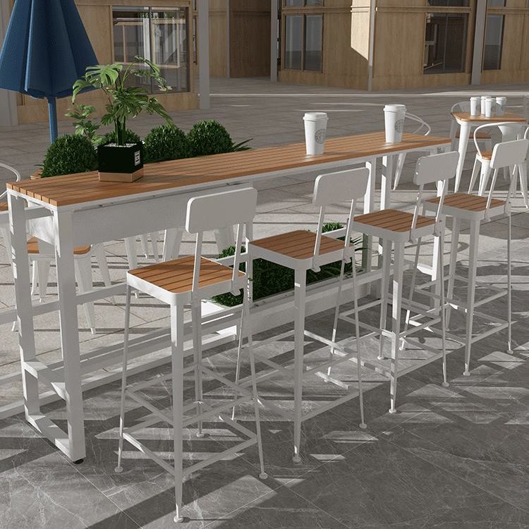 Mesa de mesa de pub de madera de ingeniería moderna 1/2/5 Piezas Rectangle Contador de caballete Rectangle Juego