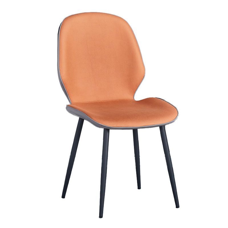 Industrial Style Faux Leather Dining Chairs Solid Back Chair for Kitchen Clearhalo ' kitchen&dining_furn' 'Dining Chairs' 'Dining Tables & Seating' 'dining_chair' 'furn' 'furn_dining_chair' 'Furniture' 'furniture_dining_chair' 'Kitchen & Dining Furniture' 'kitchen' 1200x1200_e9ab2eab-a965-4393-a58d-2a42763b2561