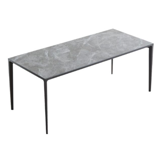 Industrial Sintered Stone Table 4 Legs Aviation Aluminum Base Rectangle Table for Home Clearhalo ' dining_table' 'Dining Tables & Seating' 'Dining Tables' 'furn' 'furn_dining_table' 'Furniture' 'furniture_dining_table' 'Kitchen & Dining Furniture' 'kitchen&dining_furn' 'kitchen' 'kitchen_dining_table' 1200x1200_e9ac25fd-1d8a-4fac-bcc6-fd7c35fdbd58