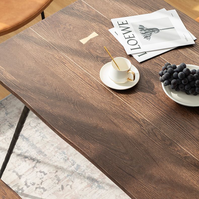 Rectangle Table Dinette Table Industrial Dinner Room Kitchen Table for Indoor Clearhalo ' dining_table' 'Dining Tables & Seating' 'Dining Tables' 'furn' 'furn_dining_table' 'Furniture' 'furniture_dining_table' 'Kitchen & Dining Furniture' 'kitchen&dining_furn' 'kitchen' 'kitchen_dining_table' 1200x1200_e9ac988e-5f7e-4ff9-bdff-7900fe31c4d5