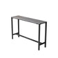 Marble Pub Table with Rectangle Table Top Double Pedestal Table - 41.3" H Clearhalo 'Bar Furniture' 'Bar Tables' 'bar_tables' 'furn' 'furn_bar_tables' 'Furniture' 'furniture_bar_tables' 'Kitchen & Dining Furniture' 1200x1200_e9afe1c9-35a4-4c55-b922-64dccbb7b501