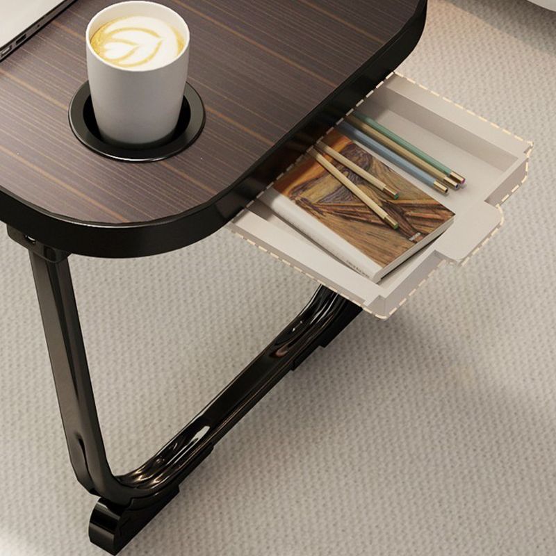 Pliage d'écriture de bureau rectangle des bureaux de tâche de tâche avec 2 lames en noir / blanc / naturel