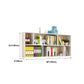 6"/8" W Modern Wooden Bookcase Wall-mounted Bookshelf with Shelves