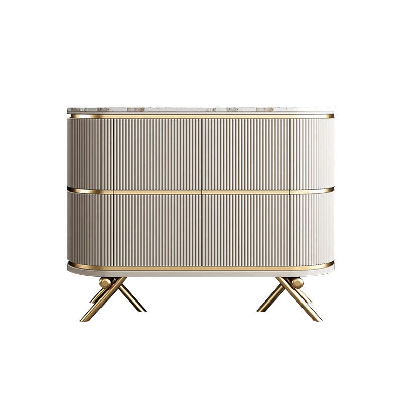 Moderno mobile sideboard in legno ingegnerizzato in stile, alto 33,5 pollici di altezza