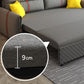 Gray Sleeper Sofa 34.25" Wide Faux leather Sofa Bed with Upholstered