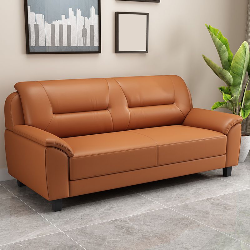31.50" H Faux Leather Pillow Top Arm Sofa with Cushions for Living Room Clearhalo 'furn' 'furn_sofas' 'Furniture' 'furniture_sofas' 'kitchen' 'kitchen_sofas' 'Living Room Furniture' 'Sofa' 'sofas' 1200x1200_e9ba838a-9a2c-4bef-a1e5-f6a4f628ac03