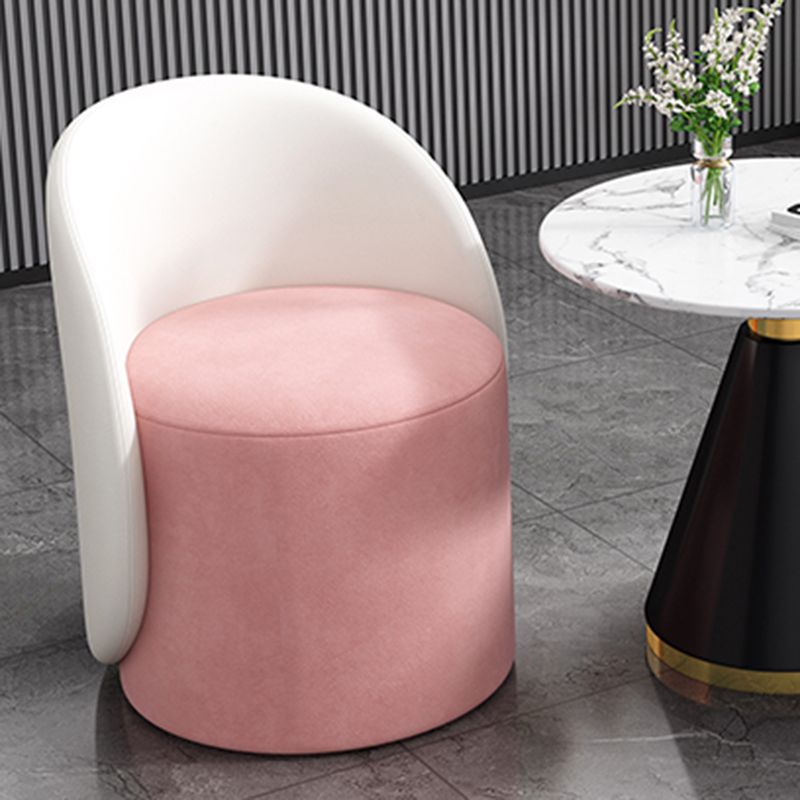 Linen Blend Barrel Accent Chair with Fixed Back, 19.69" W √ó 19.69" L √ó 26.77" H Clearhalo 'Accent Chairs' 'accent_chairs' 'Chairs & Seating' 'furn' 'furn_accent_chairs' 'Furniture' 'Living Room Furniture' 1200x1200_e9bb70a3-cdee-4611-bf93-045a582ce1aa