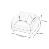 27.56" H Scandinavian Standard Square Arm Sofa With Loose Back, Brown Clearhalo 'furn' 'furn_sofas' 'Furniture' 'furniture_sofas' 'kitchen' 'kitchen_sofas' 'Living Room Furniture' 'Sofa' 'sofas' 1200x1200_e9bcf607-58f5-4a60-8ce4-e04f571faa99