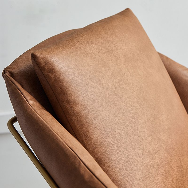 27.56 "de amplio estilo escandinavo acento sillón cruzado silla de brazo de metal cruzado