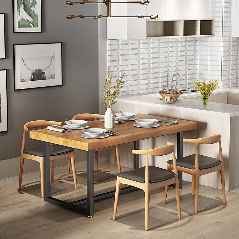 Mesa de comedor con caballete rectangular, mesa de madera moderna para comedor y Bar