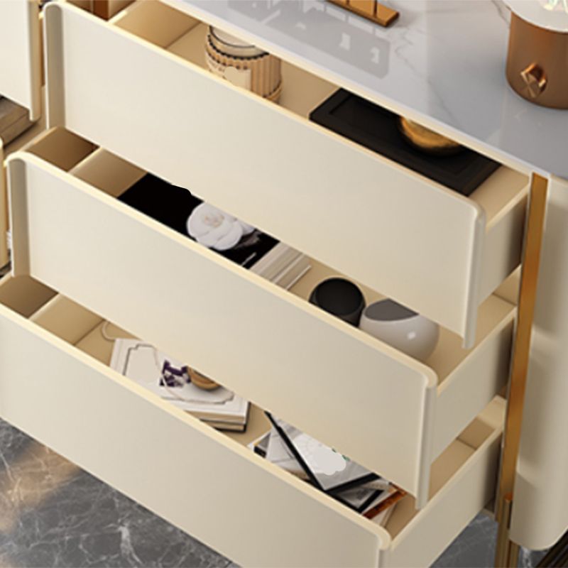 Ladekast met stenen opbergkast Klassieke glamoureuze ladekast met lades