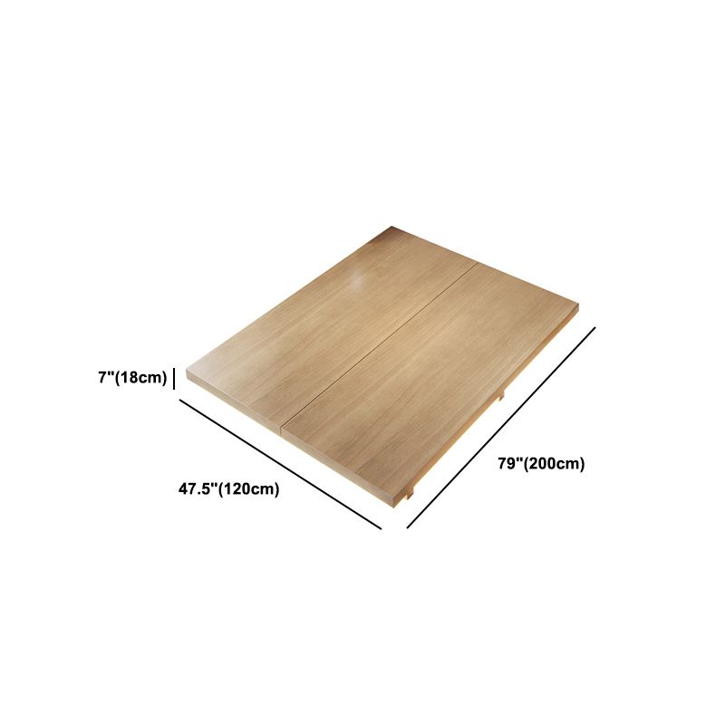 Pine Wood Platform Bed Frame in Natural,78.74 Inch Long with  Legs