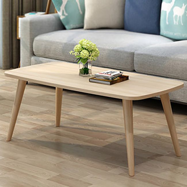 Tavolino da cocktail quadrati a 4 gambe tavolino in legno moderno minimalista