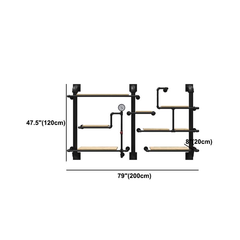 Metal Floating Bookcase Industrial Style Wall Mounted Closed Back Shelf Clearhalo 'Bookcases' 'furn' 'furn_bookcases' 'Furniture' 'furniture_bookcases' 'kitchen' 'kitchen_bookcases' 'Living Room Furniture' 'Office Furniture' 1200x1200_e9c1e1f1-8144-4336-bb0e-f3505334bed7