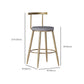 Faux Leather Dining Stools Low Back Bar Stools with Metal Base Clearhalo 'Bar Furniture' 'Bar Stools' 'bar_stools' 'furn' 'furn_bar_stools' 'Furniture' 'Kitchen & Dining Furniture' 1200x1200_e9c1e348-adbe-4f18-8f4a-a88922a93fe1