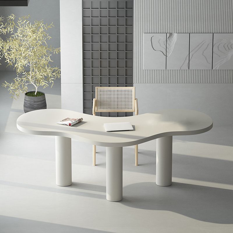 Special Shaped Executive Desk White Wooden Office Desk for Office Clearhalo 'furn' 'furn_office_desk' 'Furniture' 'Office Desks' 'Office Furniture' 'office_desk' 1200x1200_e9c2cc7d-1ba9-433a-ad17-ce859243b1f8