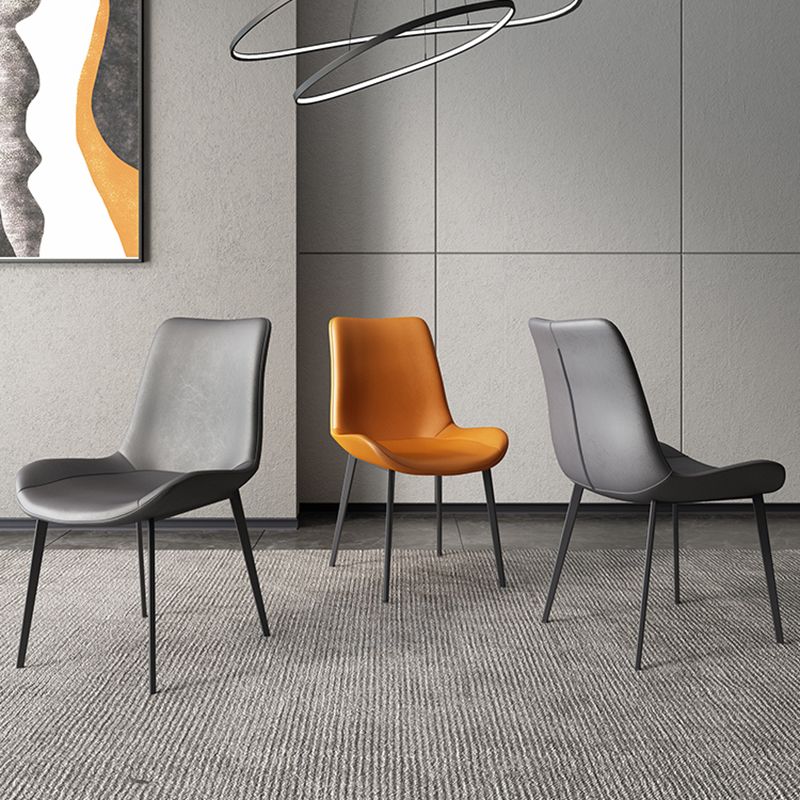 Contemporary Style Dining Chair Armless Side Chair for Kitchen with Metal Legs Clearhalo ' kitchen&dining_furn' 'Dining Chairs' 'Dining Tables & Seating' 'dining_chair' 'furn' 'furn_dining_chair' 'Furniture' 'furniture_dining_chair' 'Kitchen & Dining Furniture' 'kitchen' 1200x1200_e9c4a18a-af6f-4a89-aae3-f499a39ea9a7