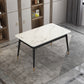 Glam Standard Rectangle Dining Table Sintered Stone Kitchen Dining Table with 4 Legs Base Clearhalo ' dining_table' 'Dining Tables & Seating' 'Dining Tables' 'furn' 'furn_dining_table' 'Furniture' 'furniture_dining_table' 'Kitchen & Dining Furniture' 'kitchen&dining_furn' 'kitchen' 'kitchen_dining_table' 1200x1200_e9c4f707-8b39-4f27-b4a2-19c41a2b3987