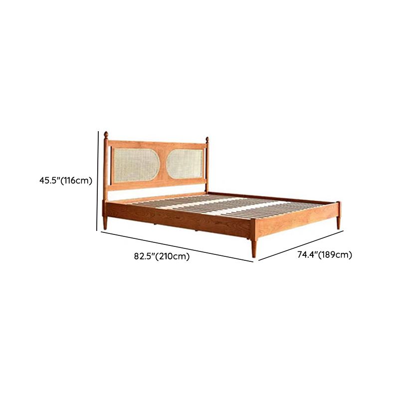 Tropical Standard Bed Solid Wood Solid Color Panel Bed with Headboard Clearhalo 'Bedroom Furniture' 'Beds' 'furn' 'furn_beds' 'Furniture' 1200x1200_e9c508c5-5350-4b3a-8c96-0c76b9519b95