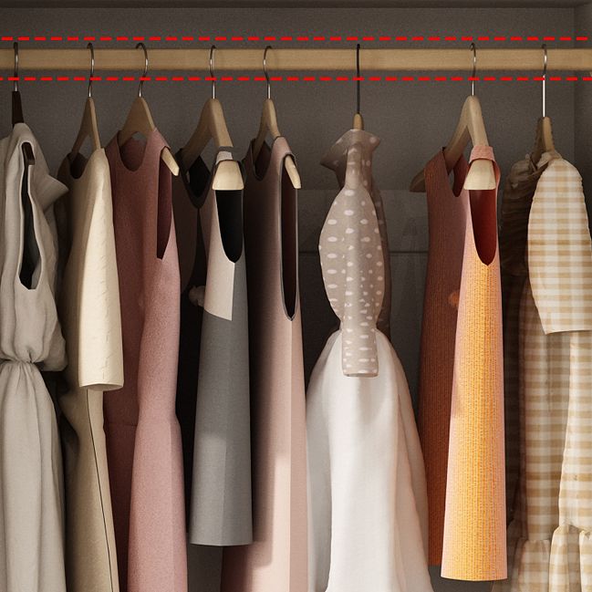 Holzgarderobe Armoire mit Regalen moderner Kleiderschrankschrank